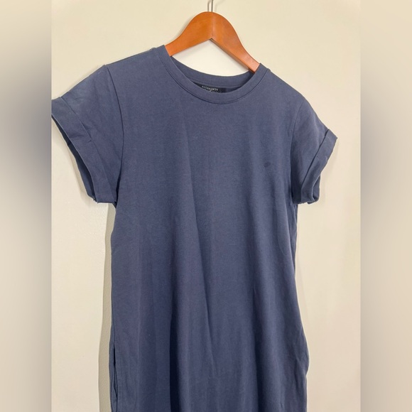 AllSaints Navy Blue Short Sleeve Maxi Dress Size 4 NWOT - Picture 7 of 13